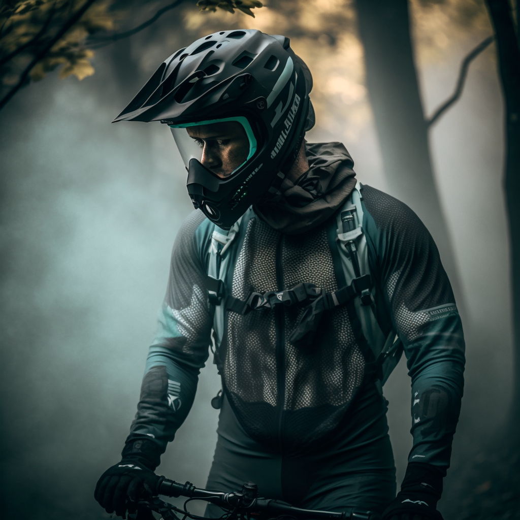 a mountain biker wearing his mtb clothes